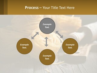 A Wooden Table Topped With Lots Of Pasta PowerPoint Template