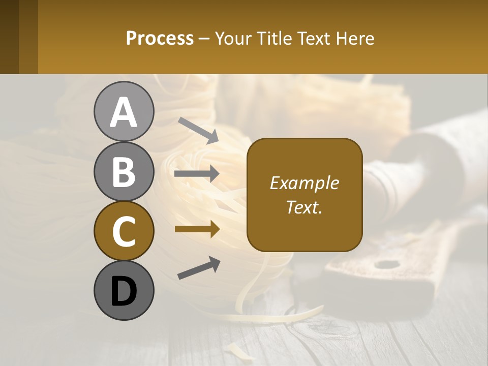 A Wooden Table Topped With Lots Of Pasta PowerPoint Template