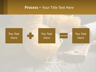 A Wooden Table Topped With Lots Of Pasta PowerPoint Template