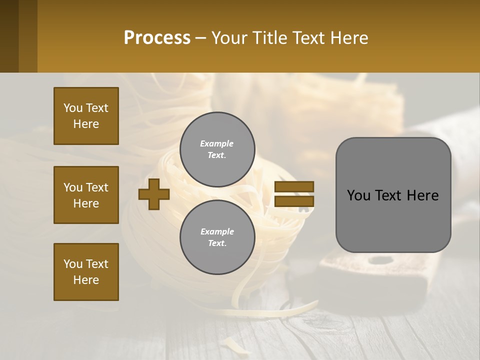 A Wooden Table Topped With Lots Of Pasta PowerPoint Template