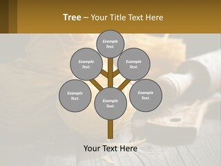 A Wooden Table Topped With Lots Of Pasta PowerPoint Template