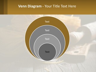 A Wooden Table Topped With Lots Of Pasta PowerPoint Template