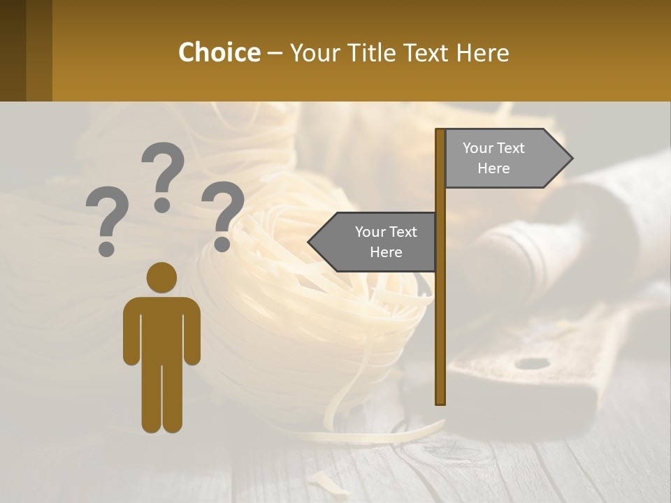 A Wooden Table Topped With Lots Of Pasta PowerPoint Template