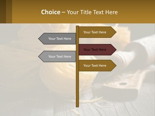 A Wooden Table Topped With Lots Of Pasta PowerPoint Template