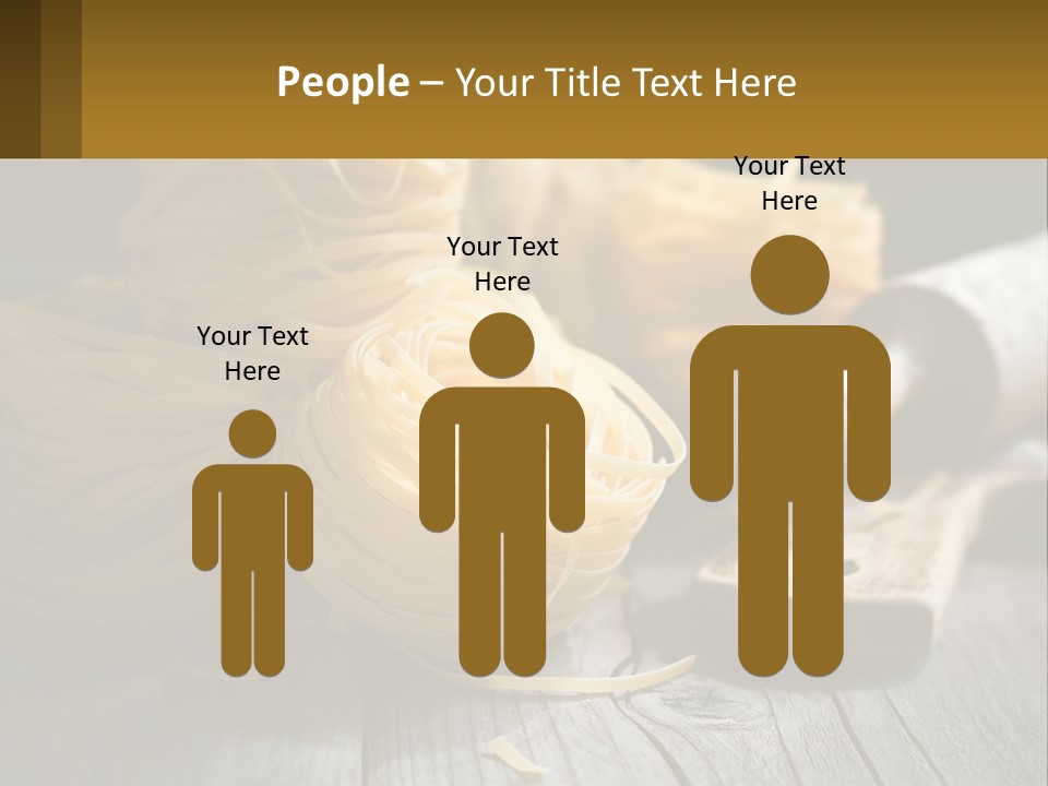 A Wooden Table Topped With Lots Of Pasta PowerPoint Template