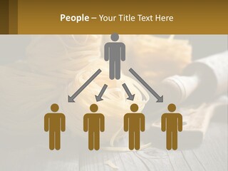 A Wooden Table Topped With Lots Of Pasta PowerPoint Template