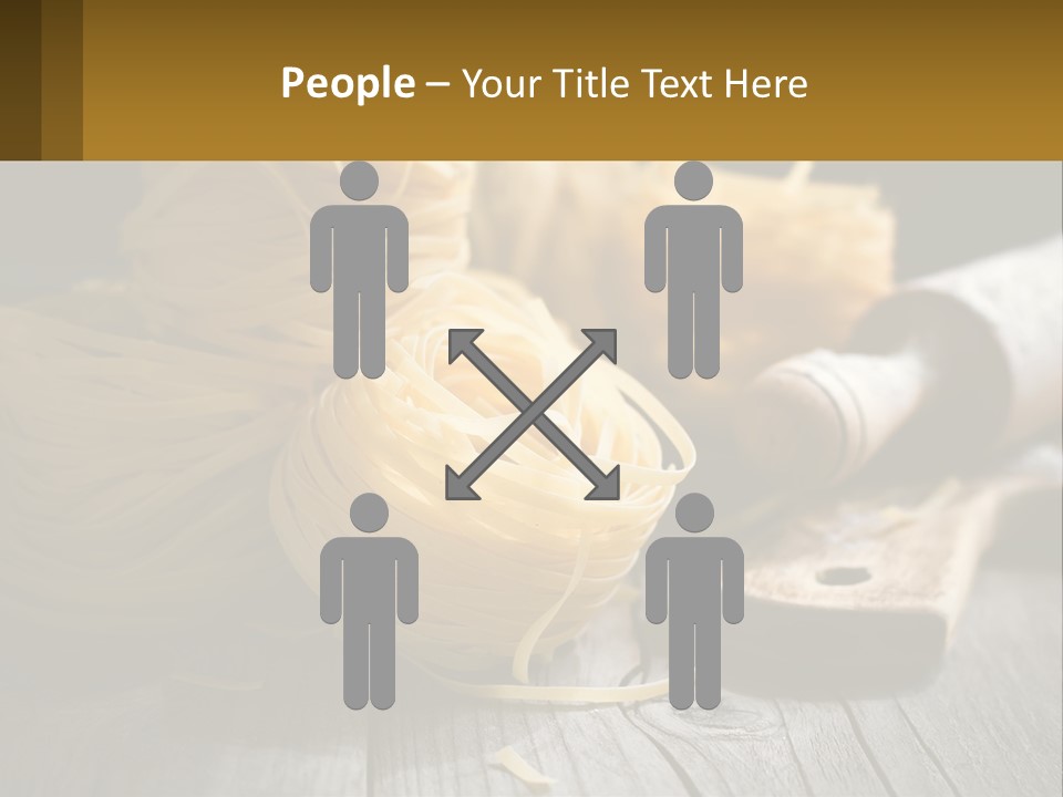 A Wooden Table Topped With Lots Of Pasta PowerPoint Template