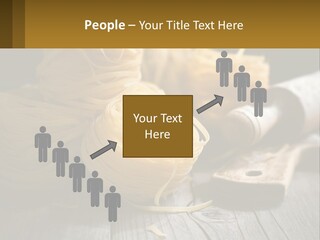 A Wooden Table Topped With Lots Of Pasta PowerPoint Template