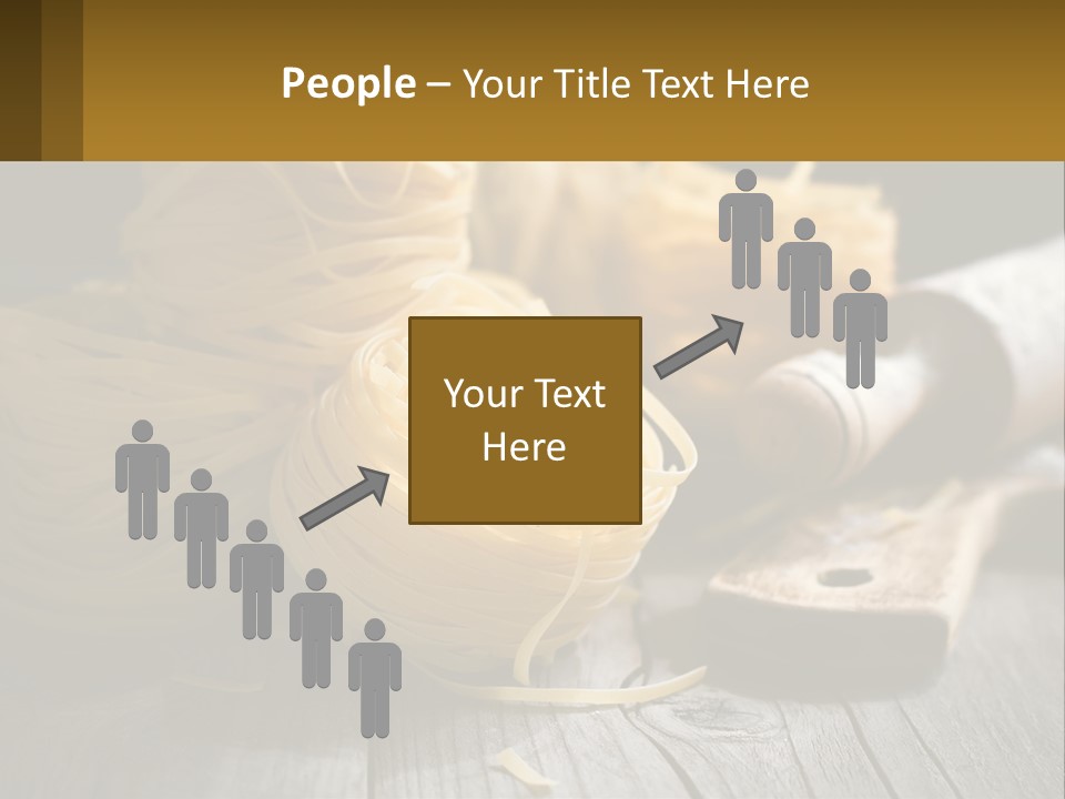 A Wooden Table Topped With Lots Of Pasta PowerPoint Template