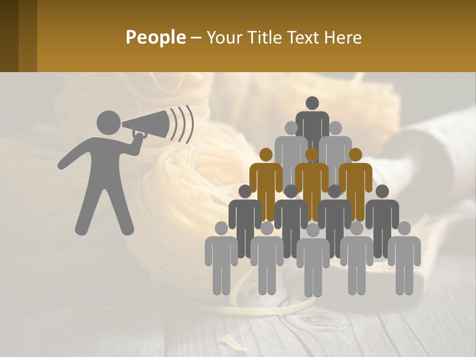 A Wooden Table Topped With Lots Of Pasta PowerPoint Template