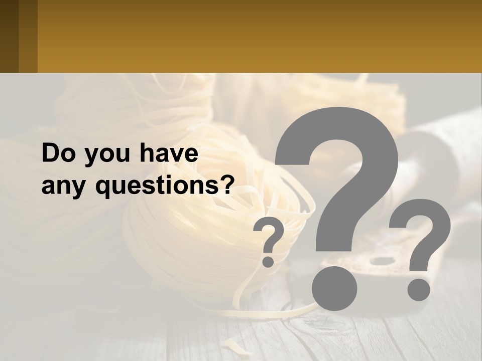 A Wooden Table Topped With Lots Of Pasta PowerPoint Template