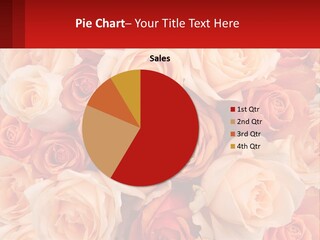 A Bunch Of Roses With A Red Background PowerPoint Template