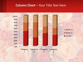 A Bunch Of Roses With A Red Background PowerPoint Template