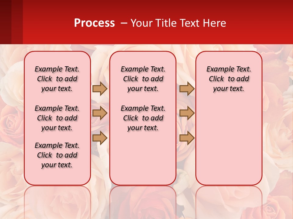 A Bunch Of Roses With A Red Background PowerPoint Template