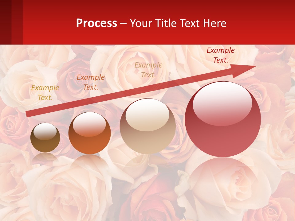 A Bunch Of Roses With A Red Background PowerPoint Template