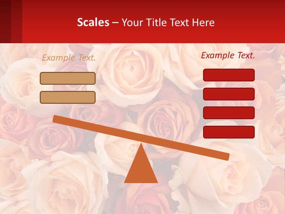 A Bunch Of Roses With A Red Background PowerPoint Template