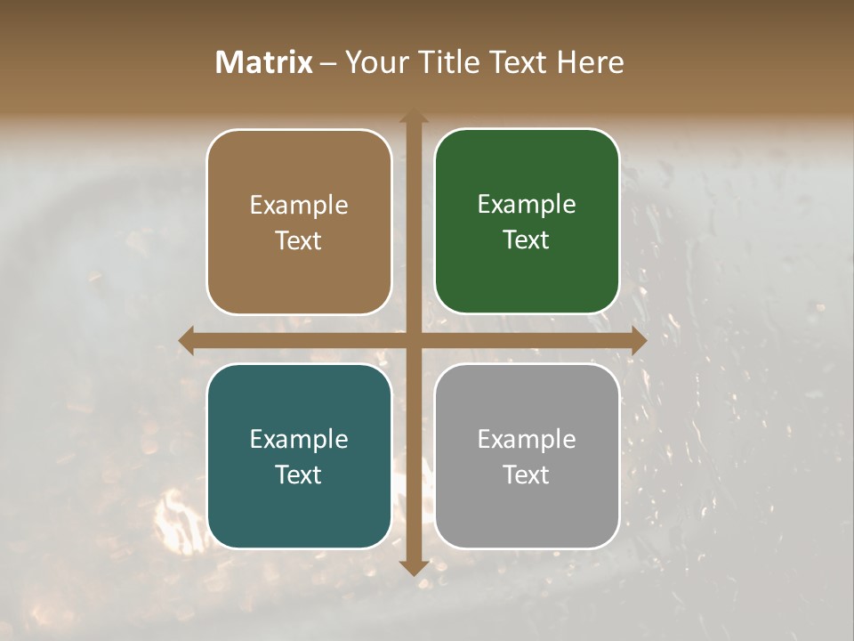 A Rain Covered Window With The Words Name Of Presentation Company Name PowerPoint Template