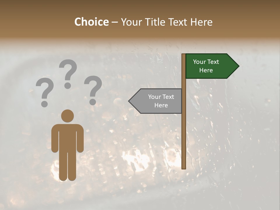 A Rain Covered Window With The Words Name Of Presentation Company Name PowerPoint Template