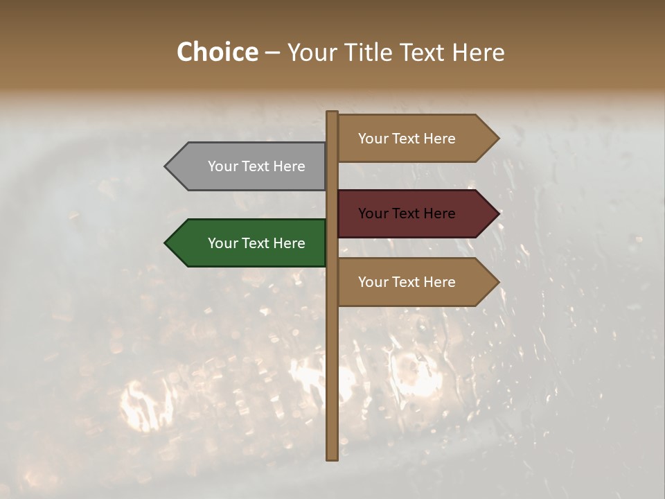 A Rain Covered Window With The Words Name Of Presentation Company Name PowerPoint Template