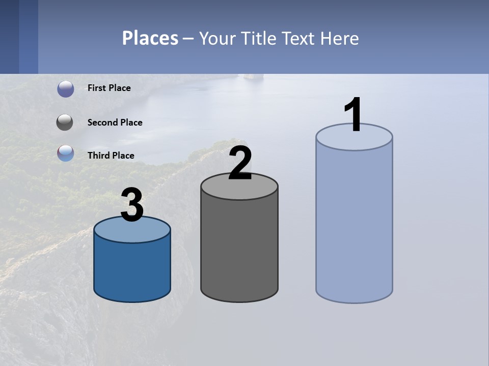 A Large Body Of Water Surrounded By Mountains PowerPoint Template