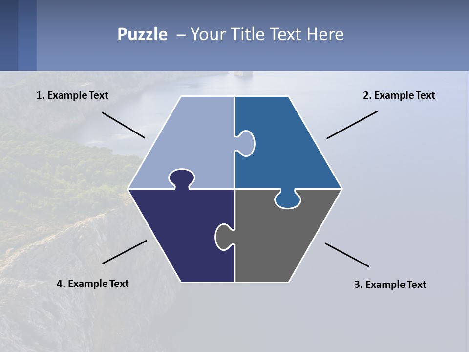 A Large Body Of Water Surrounded By Mountains PowerPoint Template