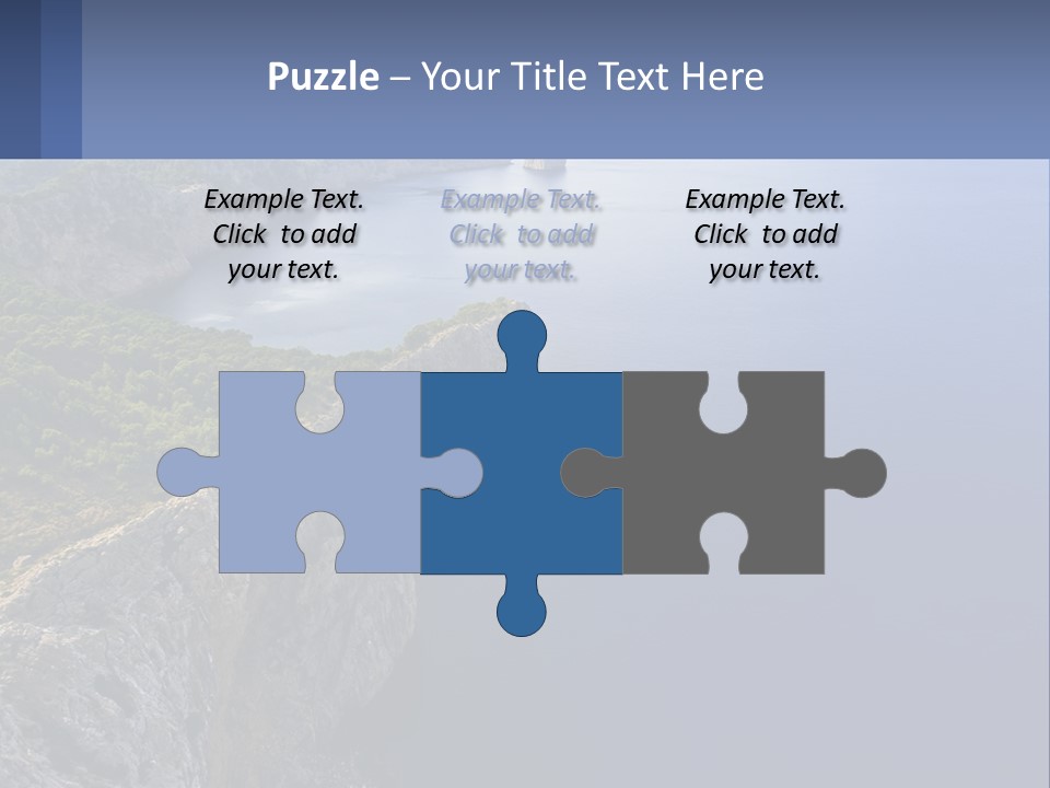 A Large Body Of Water Surrounded By Mountains PowerPoint Template