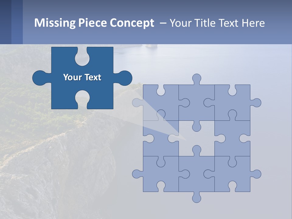 A Large Body Of Water Surrounded By Mountains PowerPoint Template