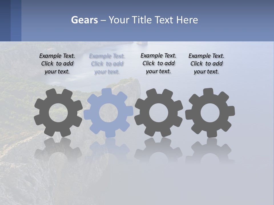 A Large Body Of Water Surrounded By Mountains PowerPoint Template