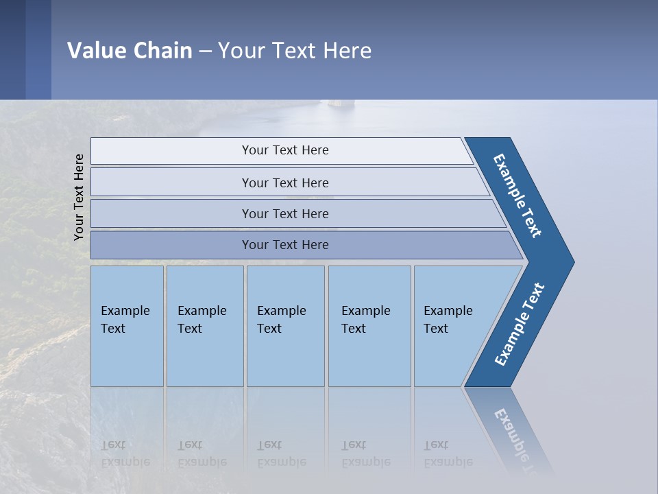 A Large Body Of Water Surrounded By Mountains PowerPoint Template