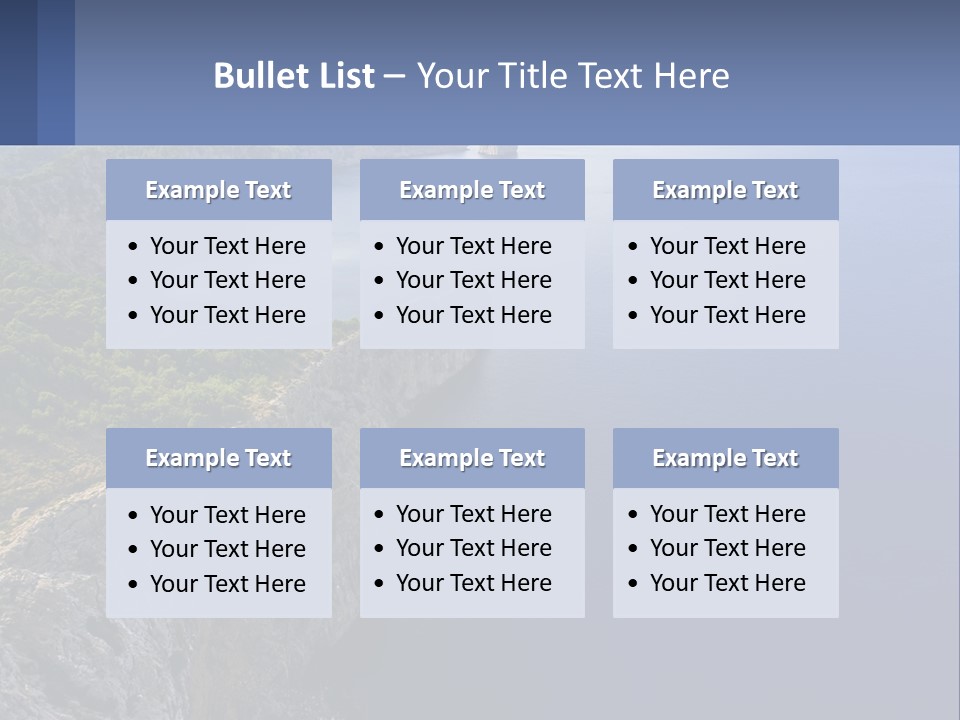 A Large Body Of Water Surrounded By Mountains PowerPoint Template