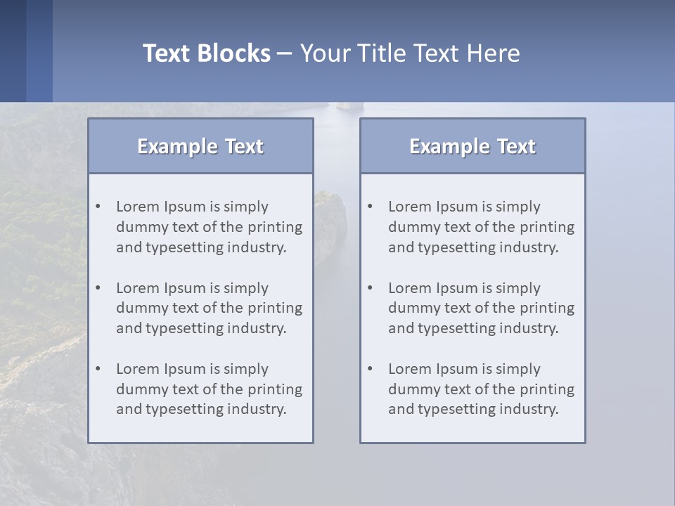 A Large Body Of Water Surrounded By Mountains PowerPoint Template