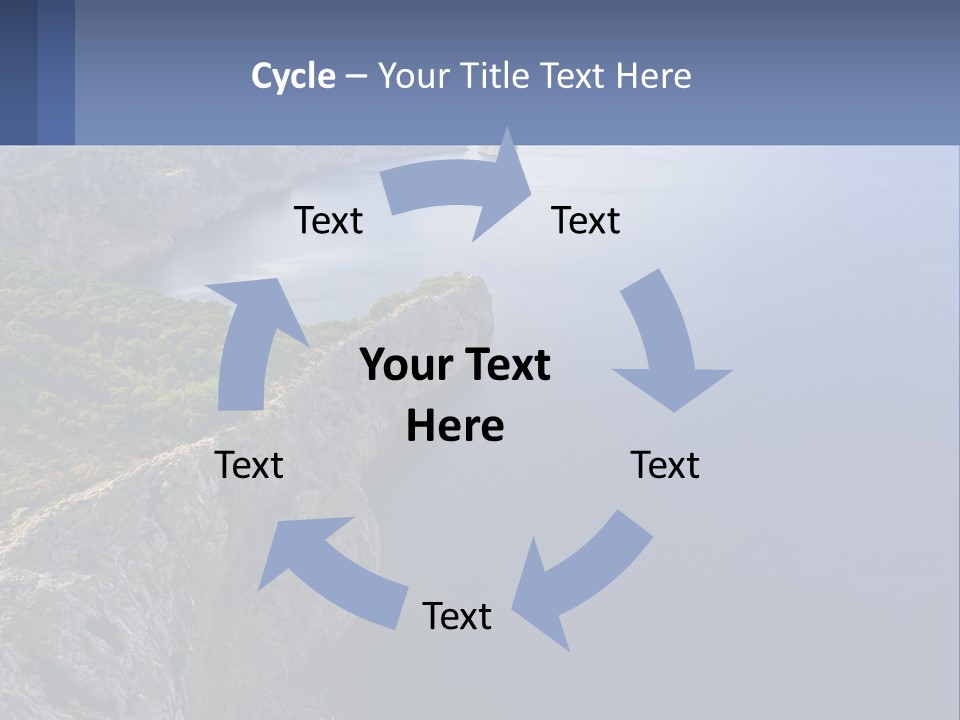 A Large Body Of Water Surrounded By Mountains PowerPoint Template