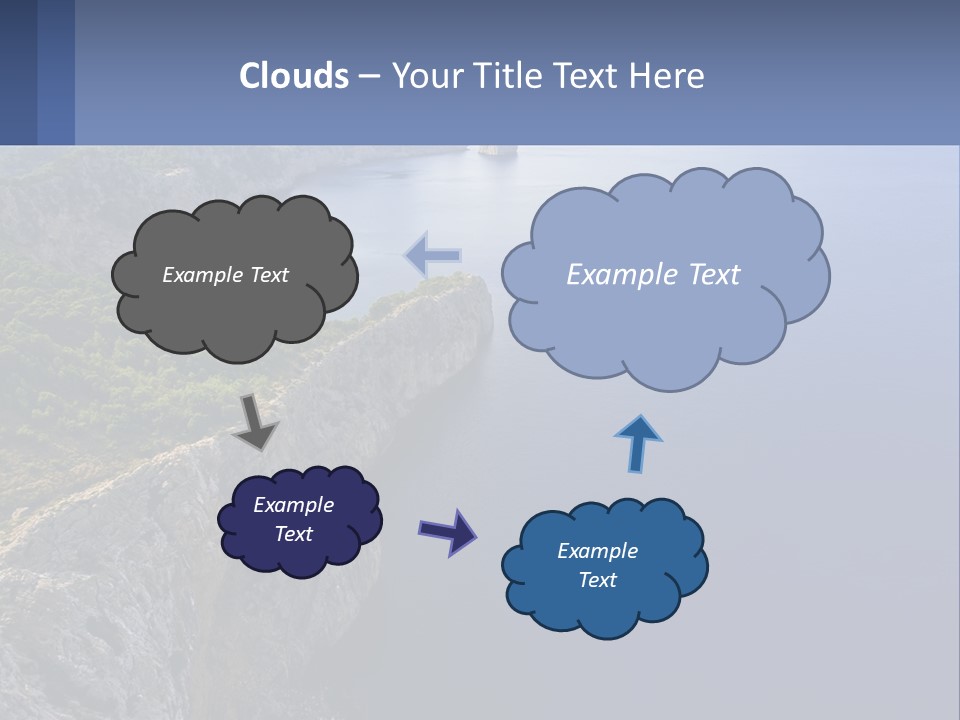 A Large Body Of Water Surrounded By Mountains PowerPoint Template