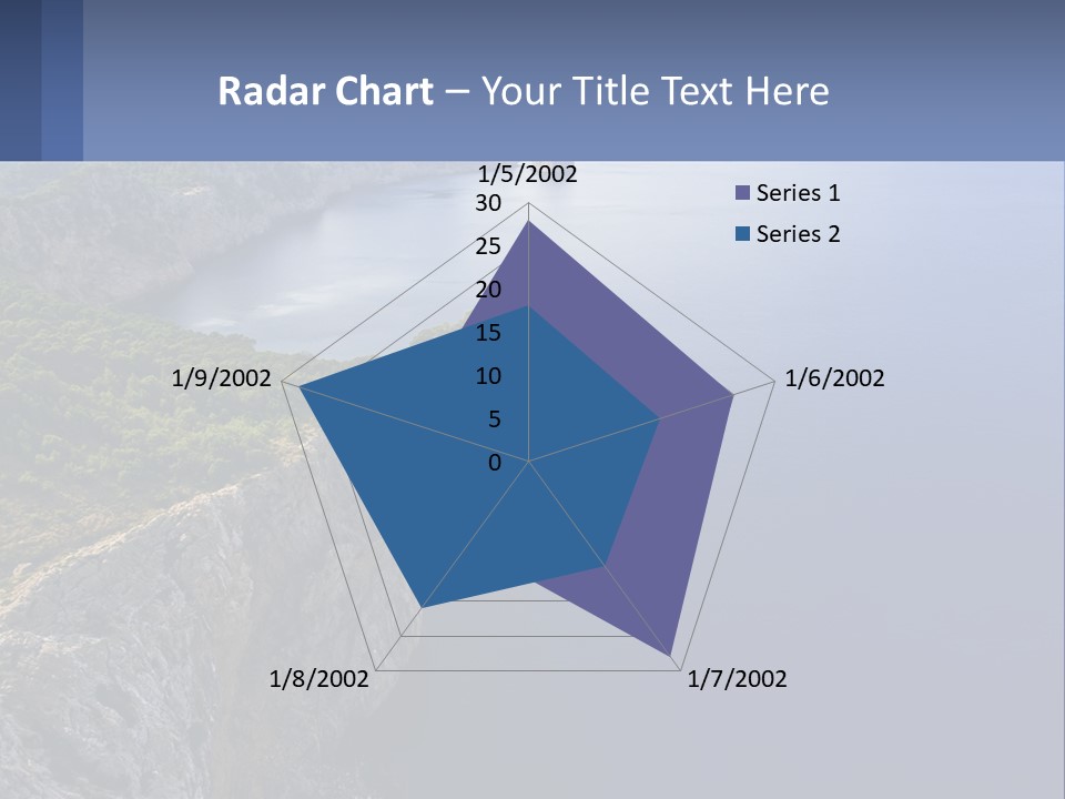 A Large Body Of Water Surrounded By Mountains PowerPoint Template