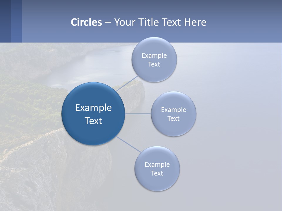 A Large Body Of Water Surrounded By Mountains PowerPoint Template