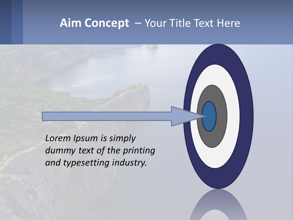 A Large Body Of Water Surrounded By Mountains PowerPoint Template