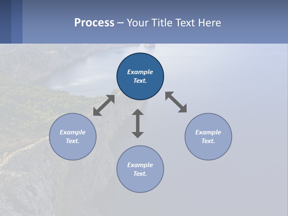 A Large Body Of Water Surrounded By Mountains PowerPoint Template