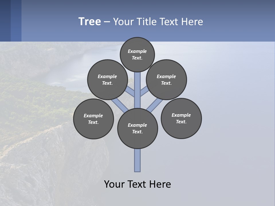 A Large Body Of Water Surrounded By Mountains PowerPoint Template