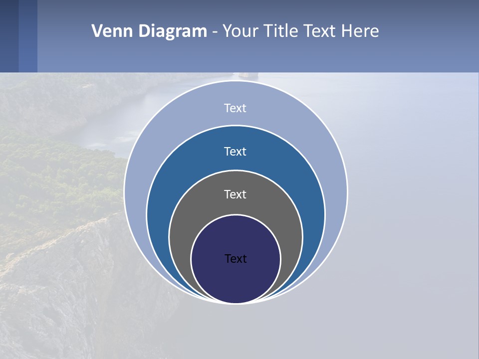 A Large Body Of Water Surrounded By Mountains PowerPoint Template