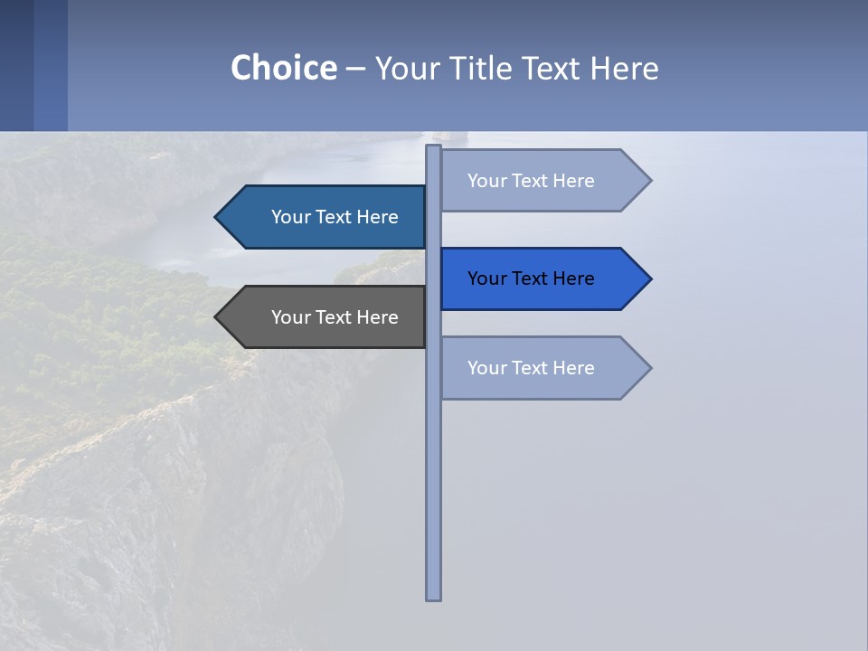 A Large Body Of Water Surrounded By Mountains PowerPoint Template