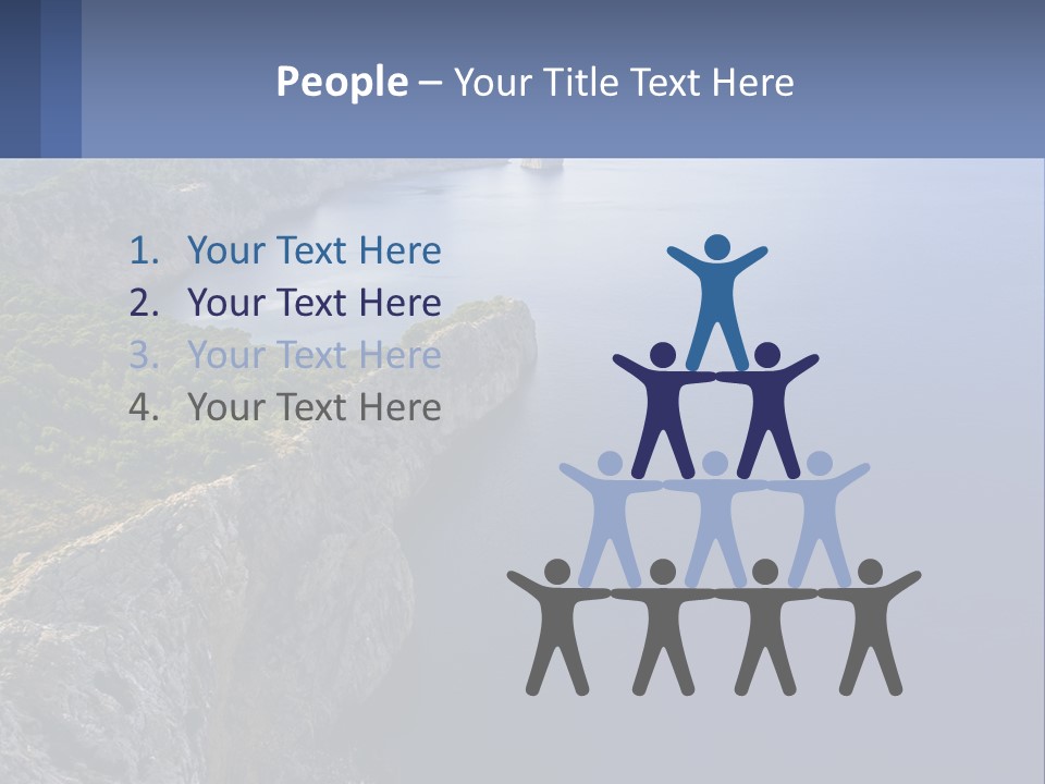 A Large Body Of Water Surrounded By Mountains PowerPoint Template