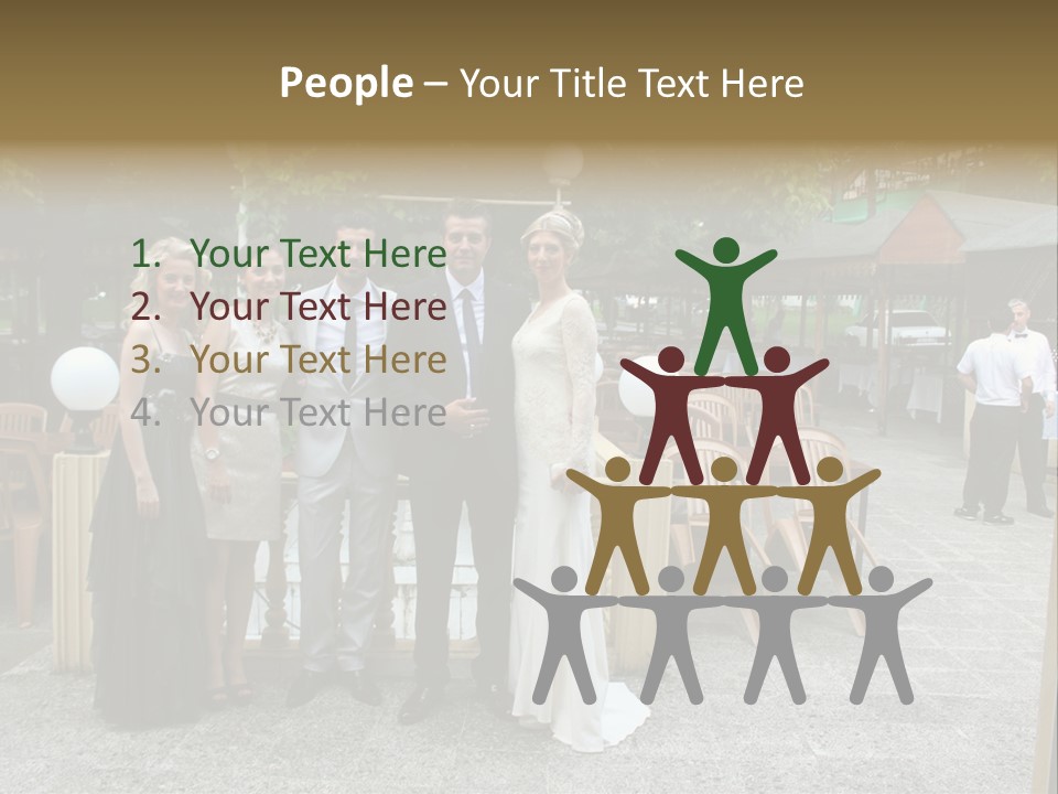 A Group Of People Standing Next To Each Other PowerPoint Template
