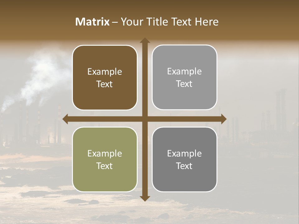 A Power Plant With Smoke Coming Out Of It PowerPoint Template