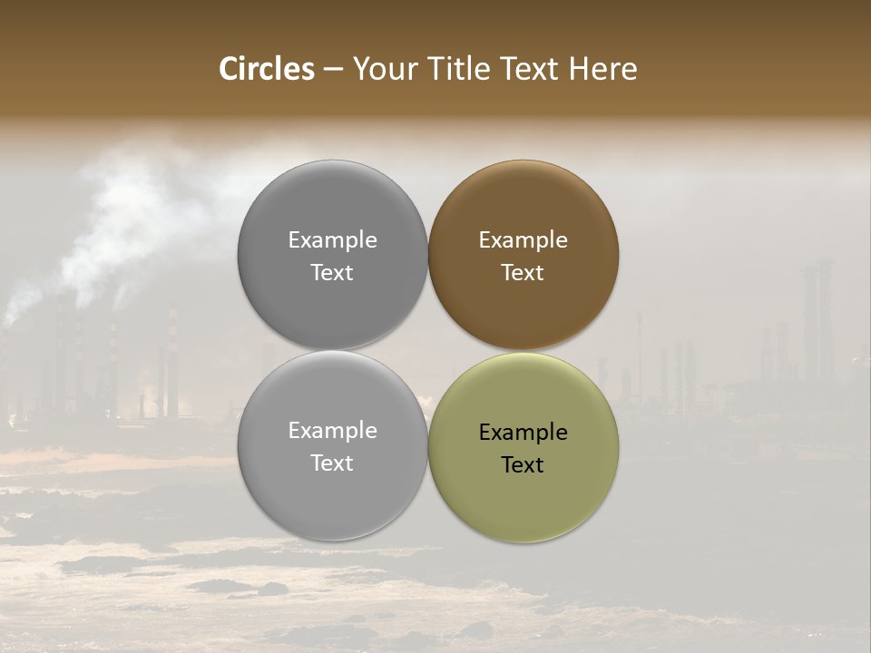 A Power Plant With Smoke Coming Out Of It PowerPoint Template