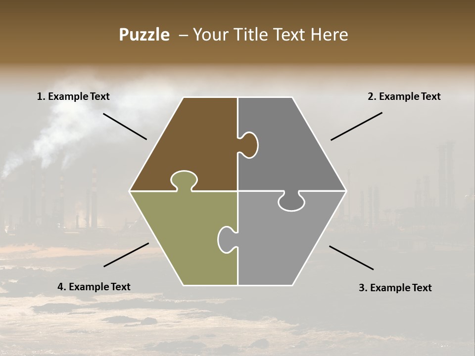 A Power Plant With Smoke Coming Out Of It PowerPoint Template
