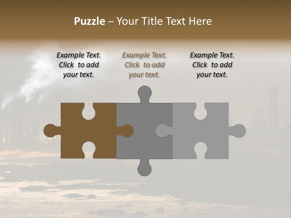 A Power Plant With Smoke Coming Out Of It PowerPoint Template