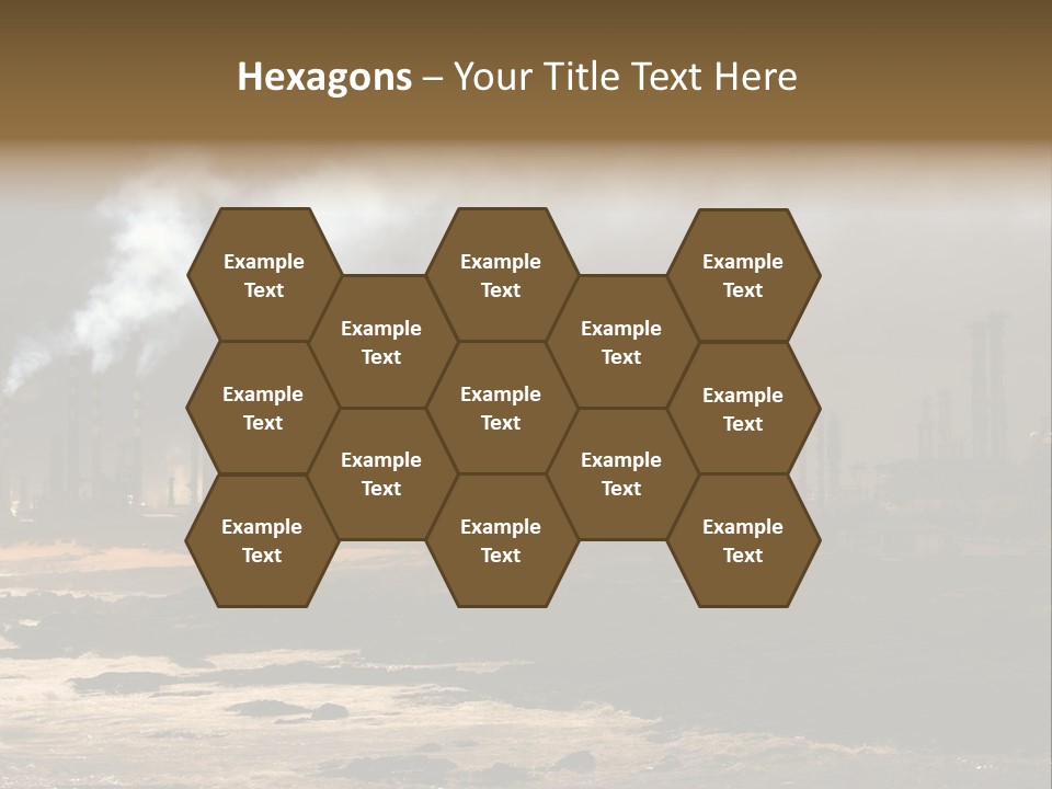 A Power Plant With Smoke Coming Out Of It PowerPoint Template