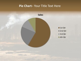 A Power Plant With Smoke Coming Out Of It PowerPoint Template