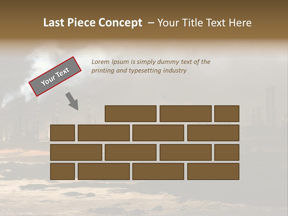 A Power Plant With Smoke Coming Out Of It PowerPoint Template