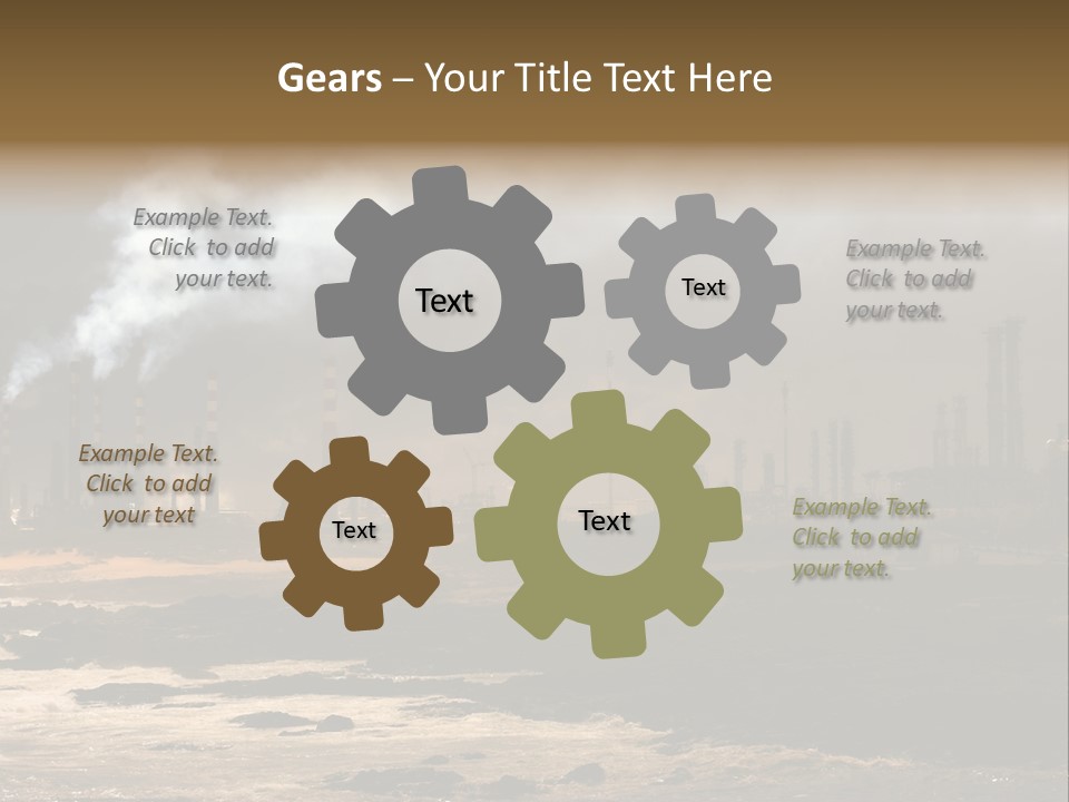 A Power Plant With Smoke Coming Out Of It PowerPoint Template